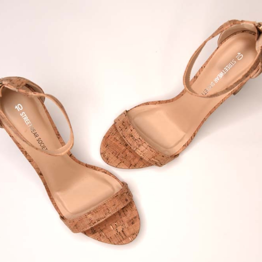 Cork  open toe heel - Picture 5 of 6